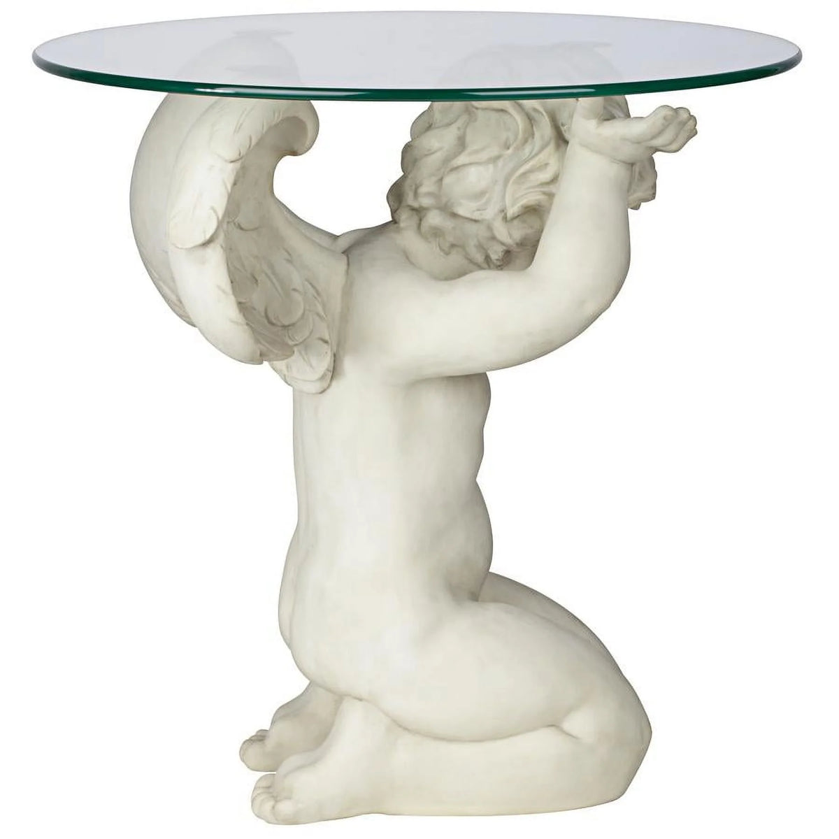 Glass-Topped Sculptural Table Y94949