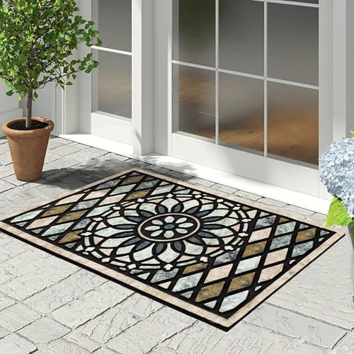 17x 30 Inch Non Slip Rubber Back Door Mat I11127