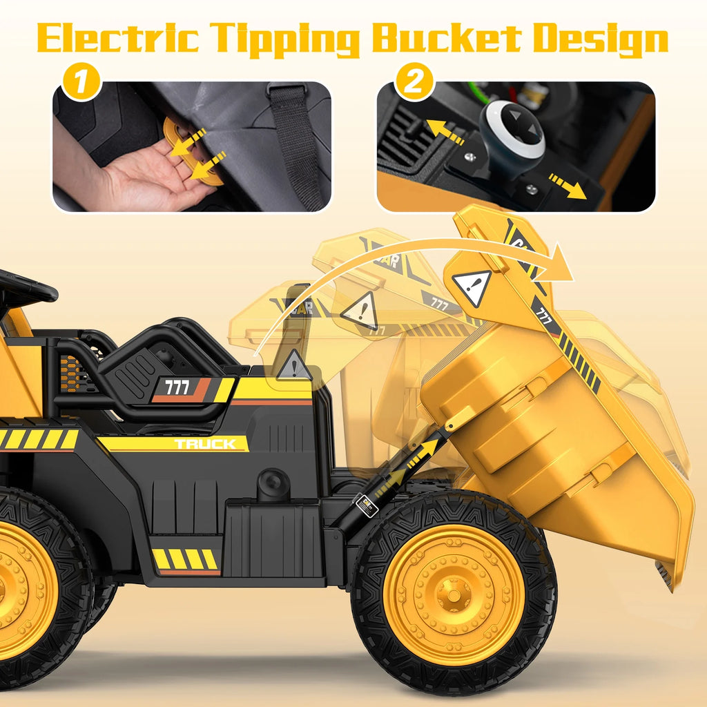12Volt Ride on Toy Car Dump Truck with Remote Control U280611