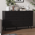 White 6 Drawer Rustic Wood Dresser Y376335