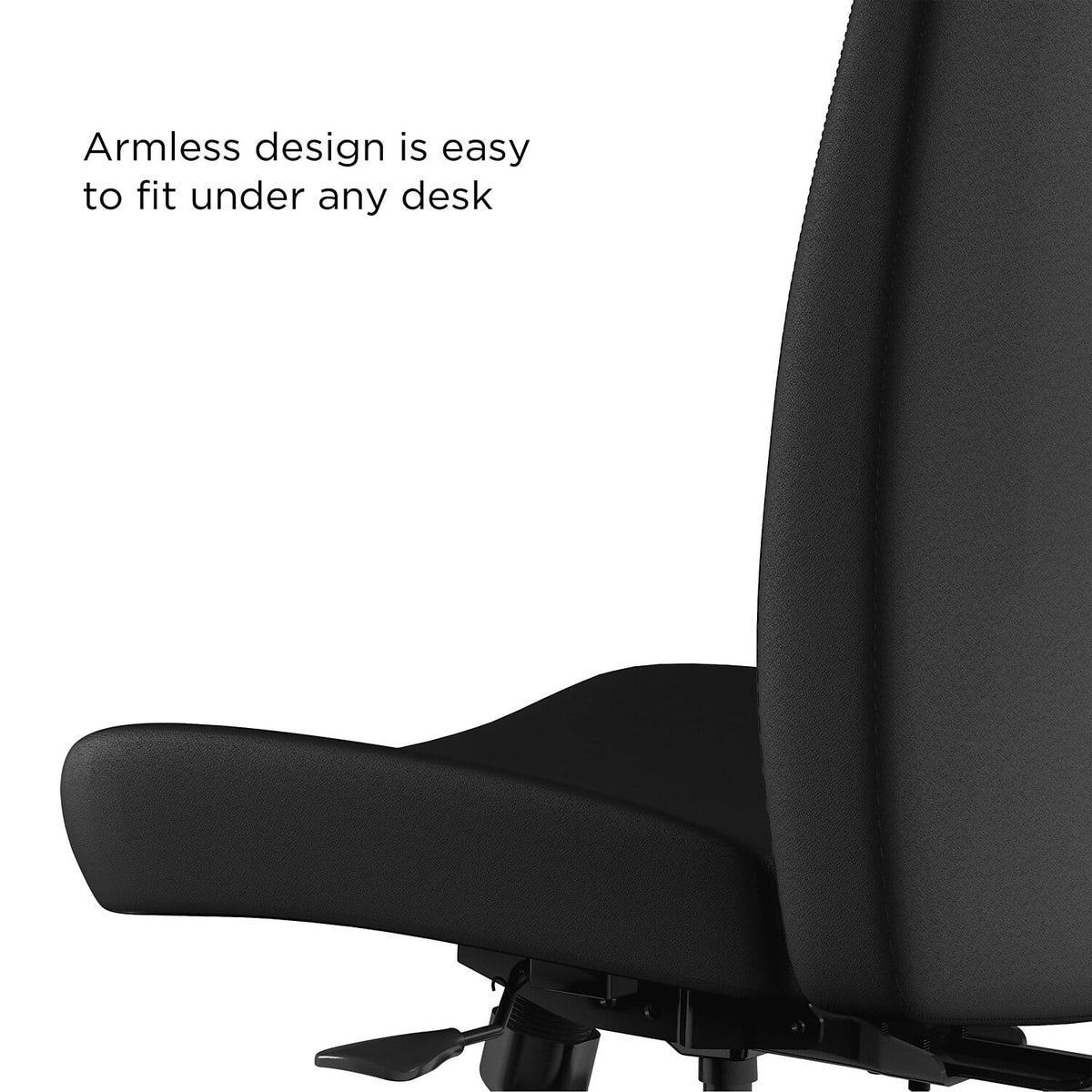 Black Vinyl Armless Task Chair F409811