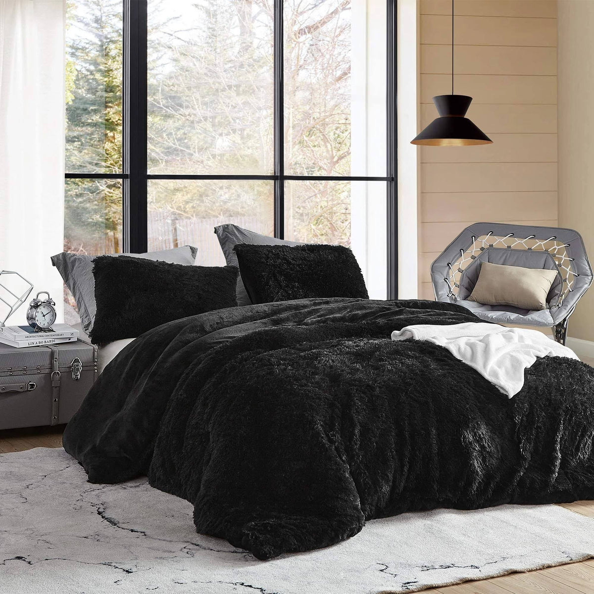 Oversized King Black Comforter I656