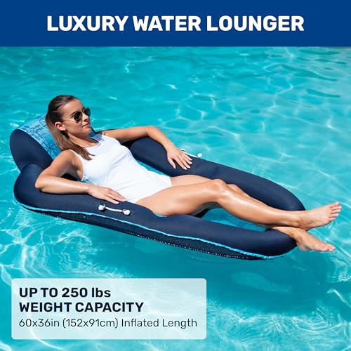 Inflatable Pool Lounge with Headrest W633