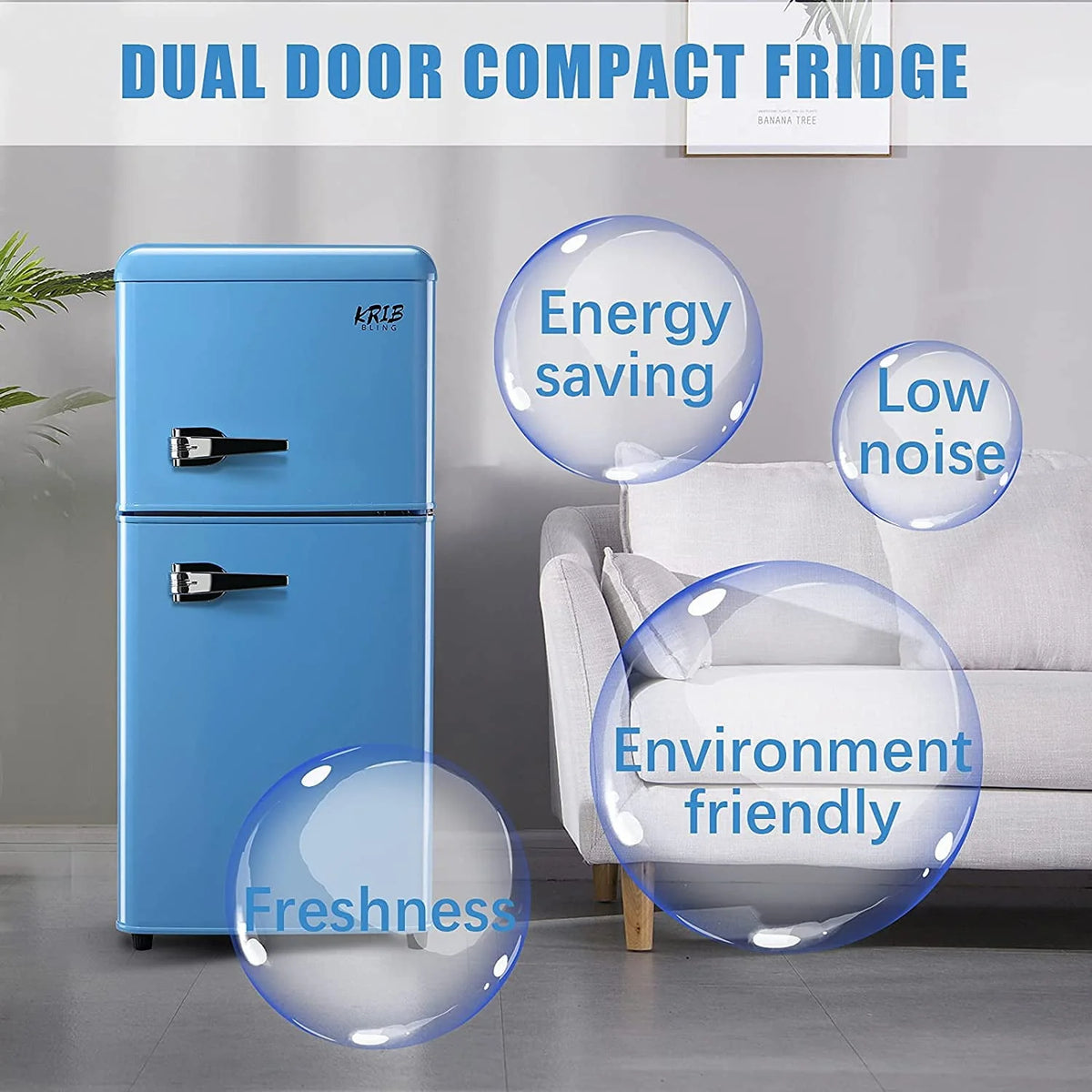 3.5cu.ft Compact Mini Fridge with Freezer X6881