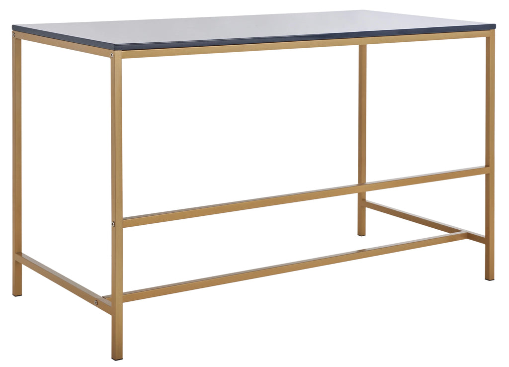 Navy Gold Wood Writing Desk T464618