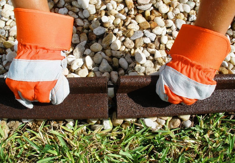 Black Rubber No Dig Landscape Garden Border Edging 3 x 48 Pack 6 R2265