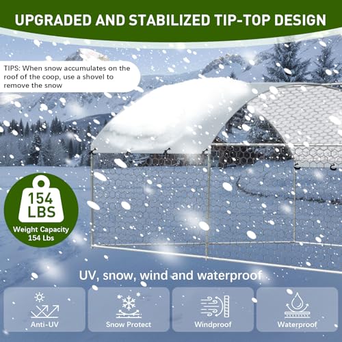 Large Metal Chicken Coop with Waterproof Cover F947034