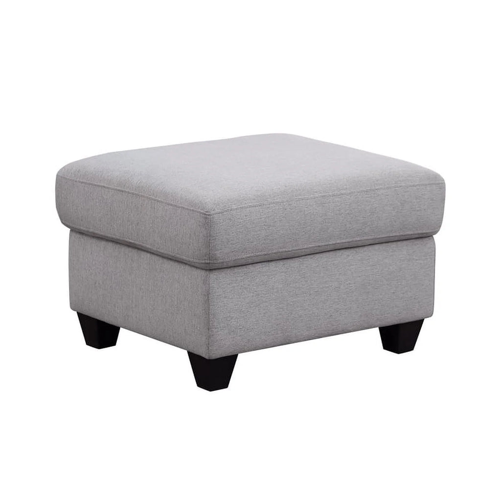 Light Gray Reversible Fabric Sectional Sofa with Ottoman Y115