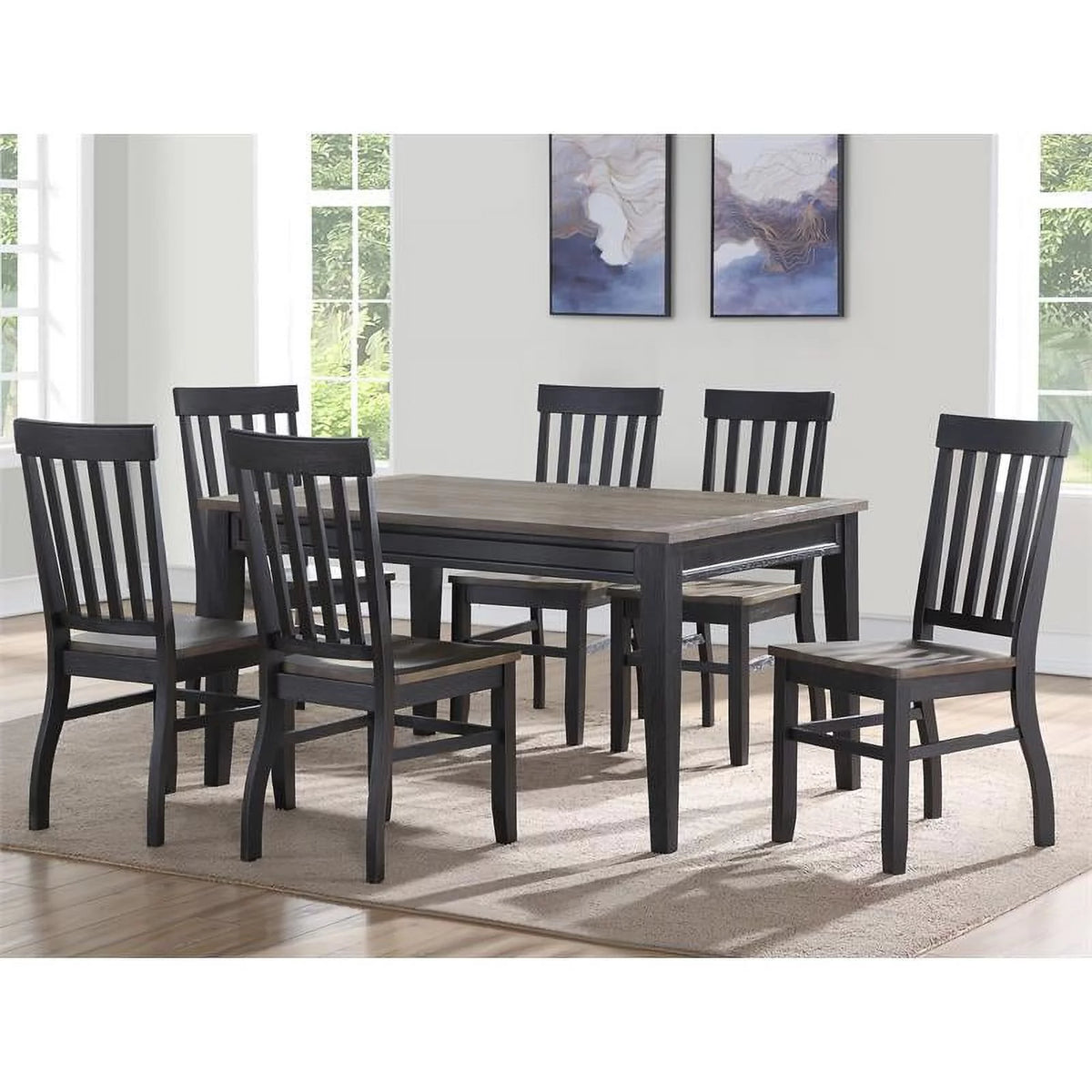 7-Piece Two-Tone Dining Set L35328