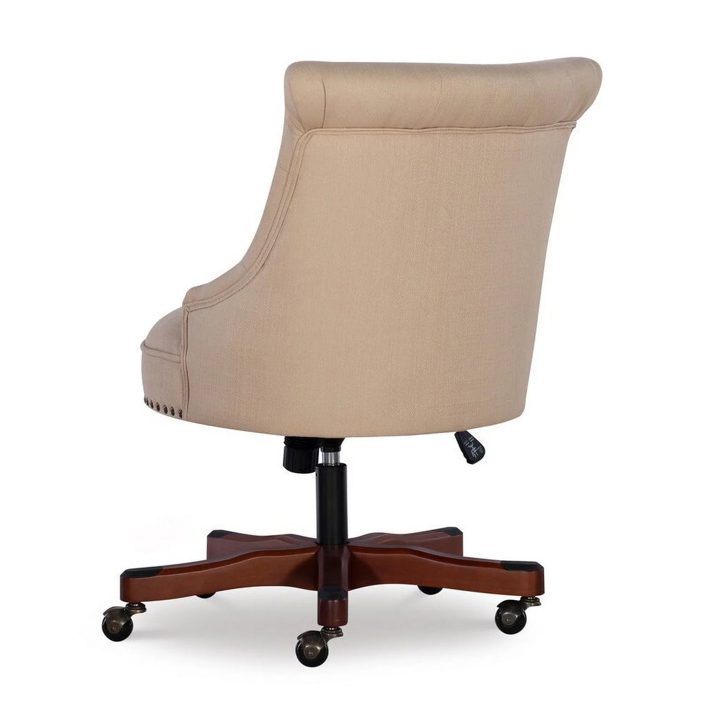 Beige Adjustable Swivel High Back Task Chair Z22671