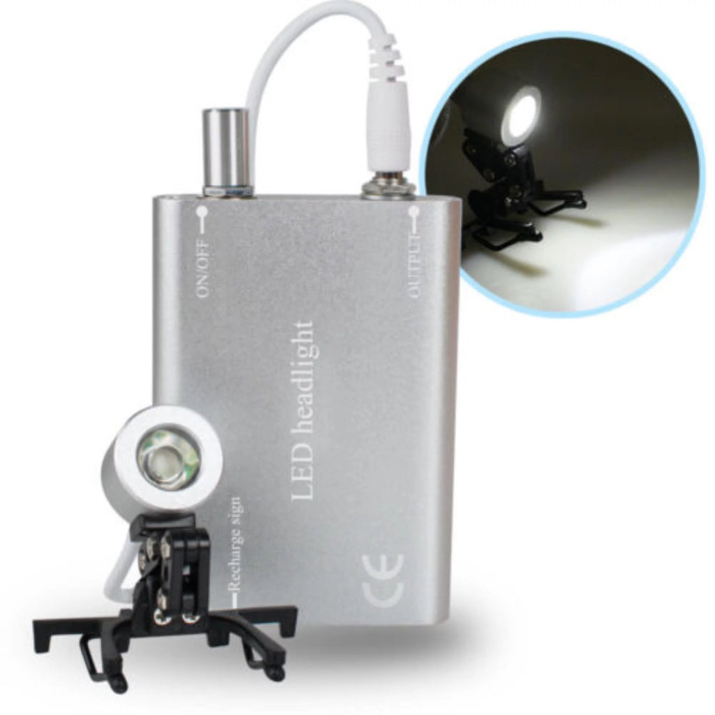 Silver Portable Head Light Lamp 1W LED G8783