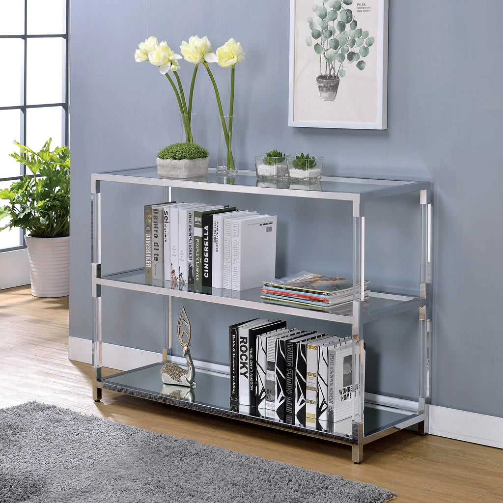 Glass Top Console Table Y835