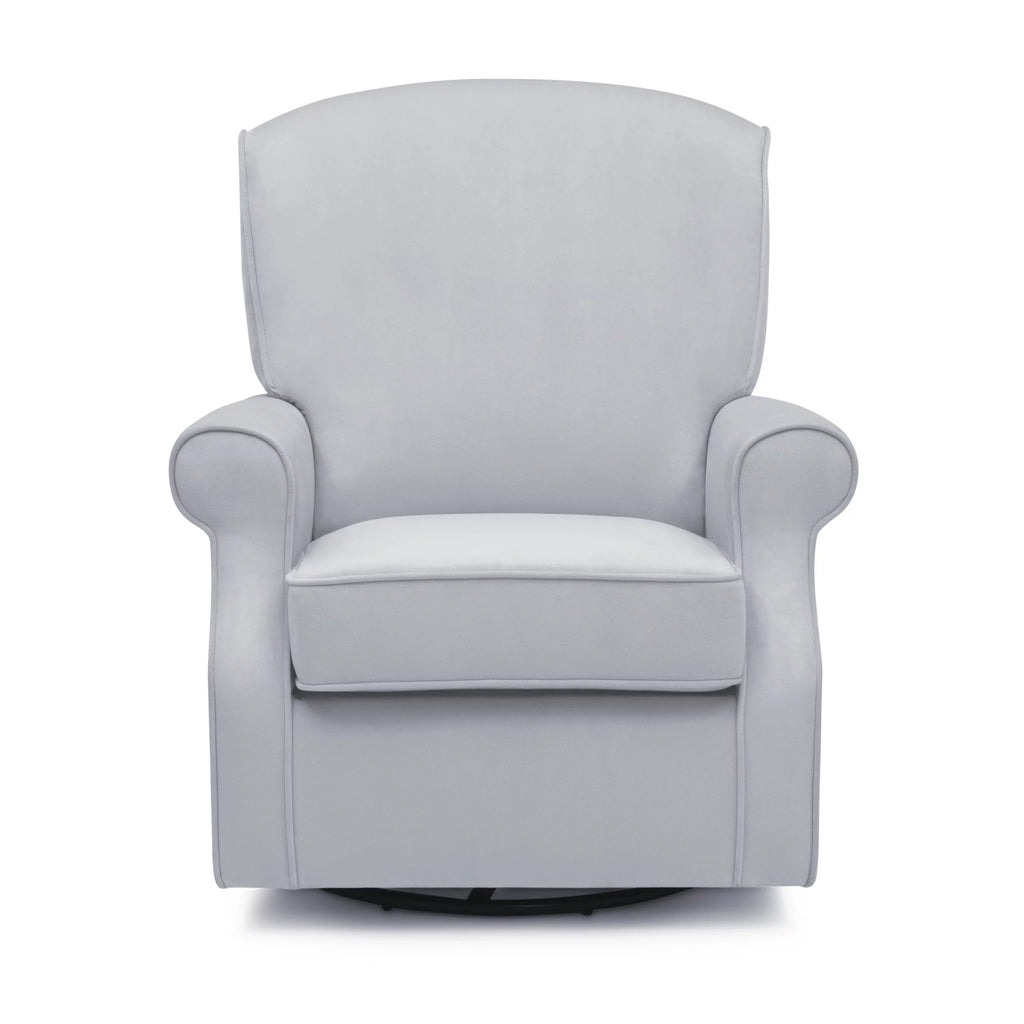 Dolphin Grey Velvet Swivel Rocker Chair N897850