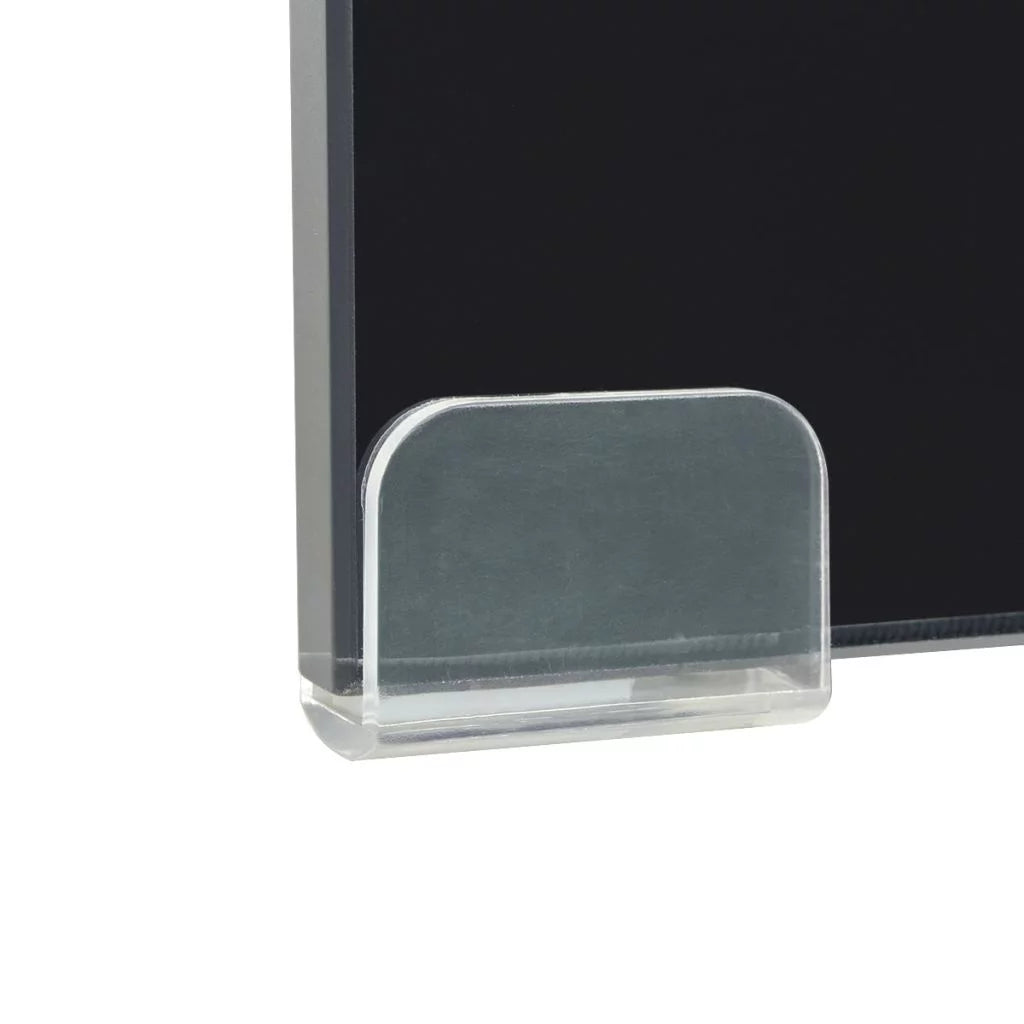 Black Tempered Glass Corner TV Stand J78249