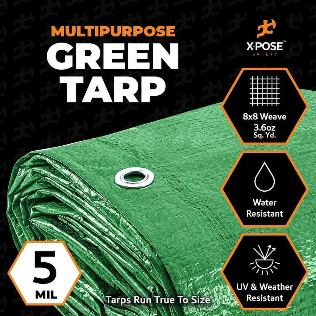 Blue 5' x 7' Waterproof Polyethylene Tarp S390