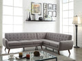 Light Gray Fabric 2pc Sectional Sofa X708