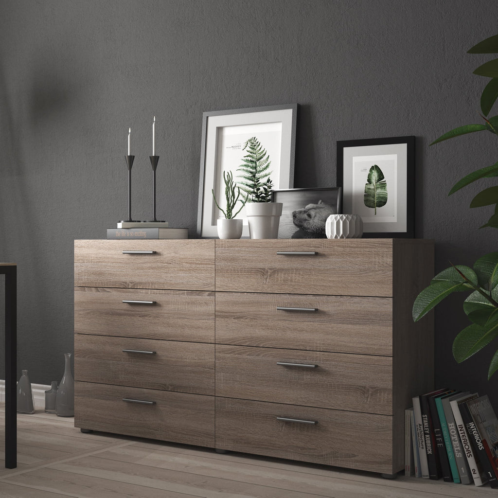 White 8 Drawer Double Dresser V608586