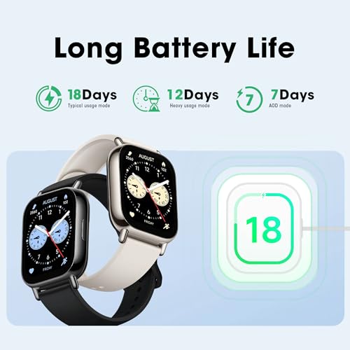 Smart Watch with 2" LCD Display, 140 Sports Modes, 5ATM Waterproof B761