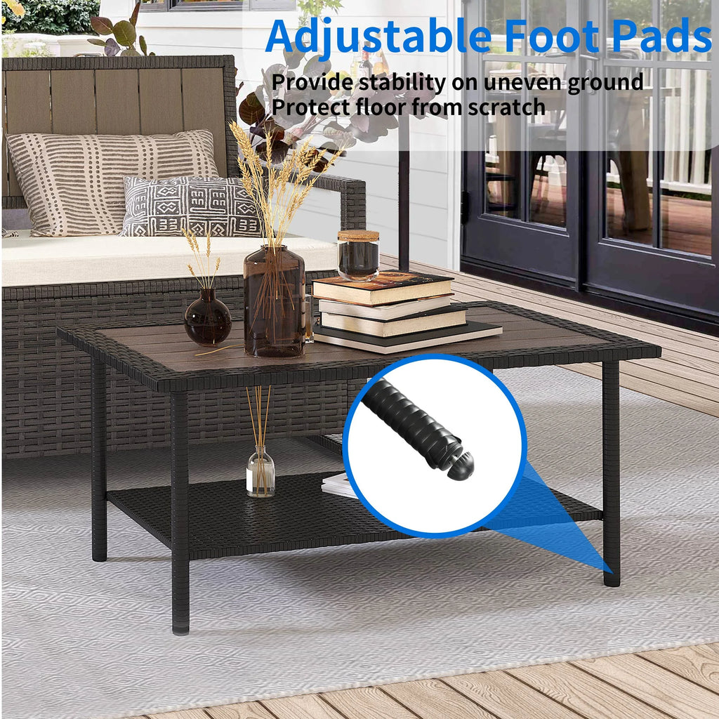 Black Wicker Coffee Table N9957
