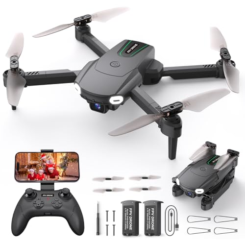 Mini Drone with Camera 1080P HD FPV RC Black Y90204