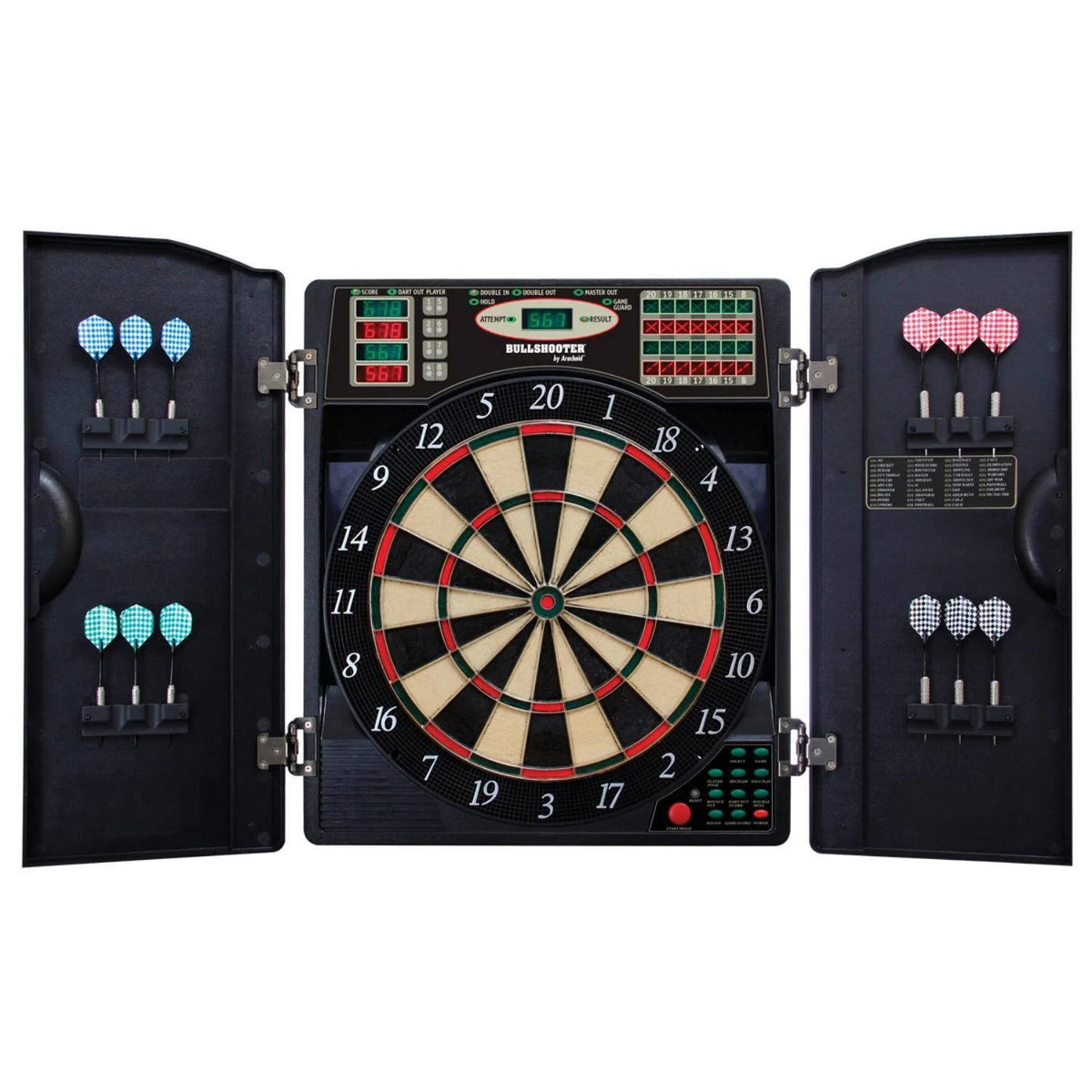 LED Electronic Dartboard Cabinet Set I438