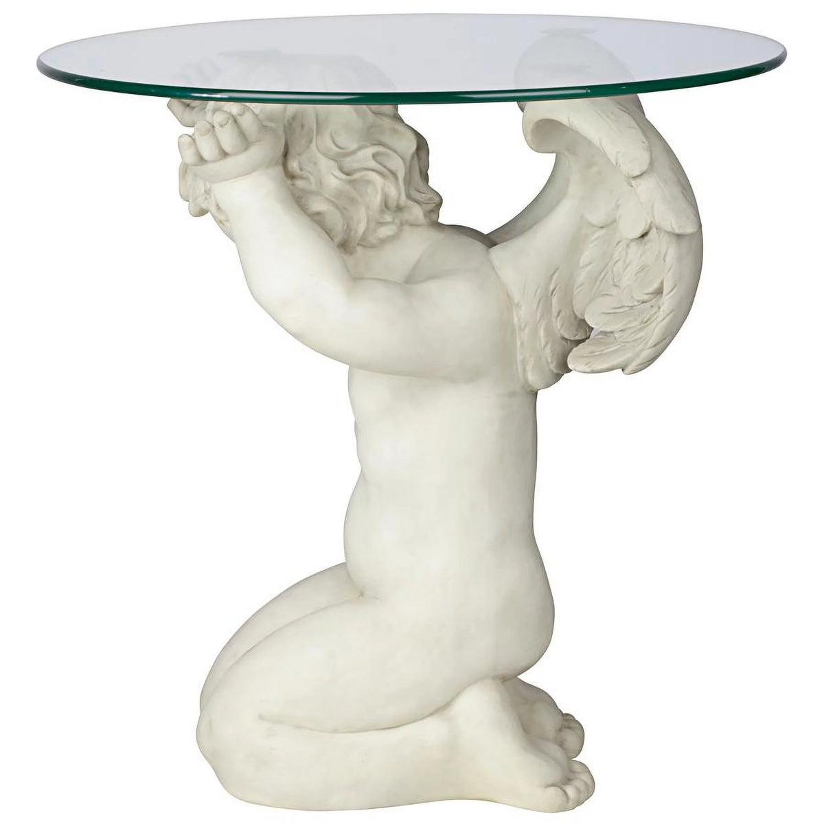 Glass-Topped Sculptural Table Y94949