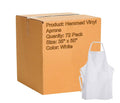 White Hemmed Vinyl Aprons 72 Pack T209611