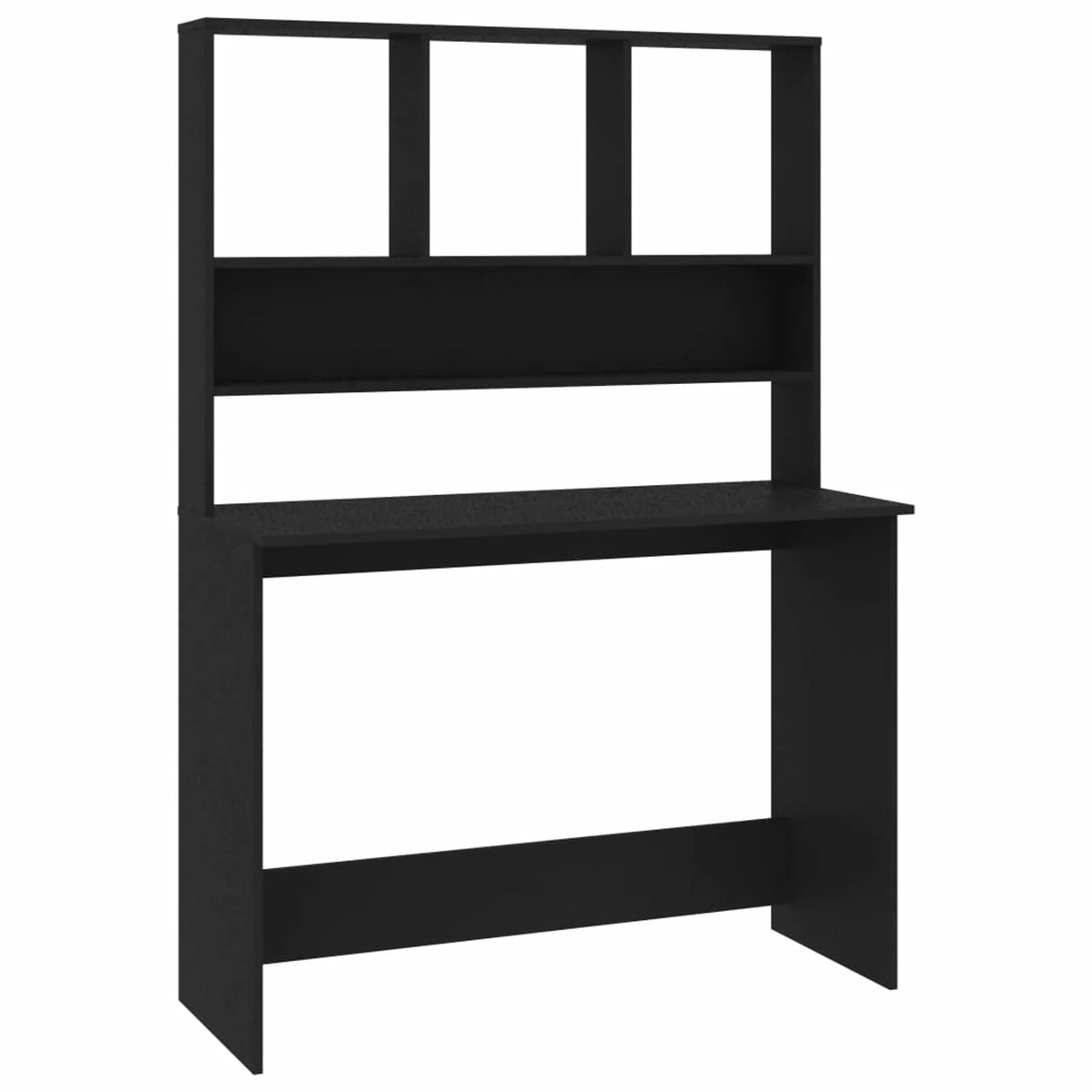 Black Computer Desk with Storage Shelves P77367
