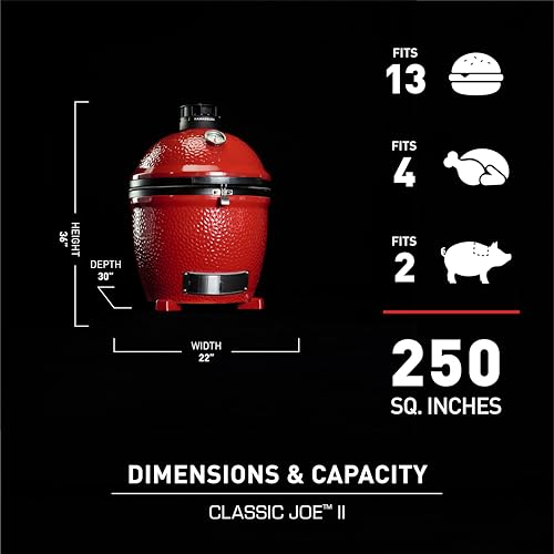 18-inch Ceramic Charcoal Grill and Smoker with Cart G945654