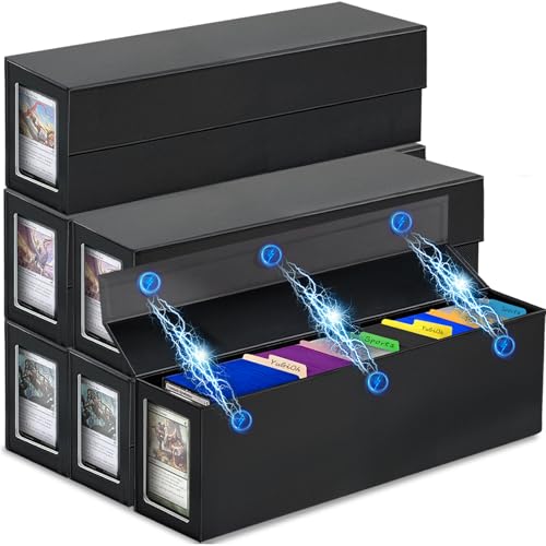 Black Magnetic Trading Card Storage Box 4 Pack W815