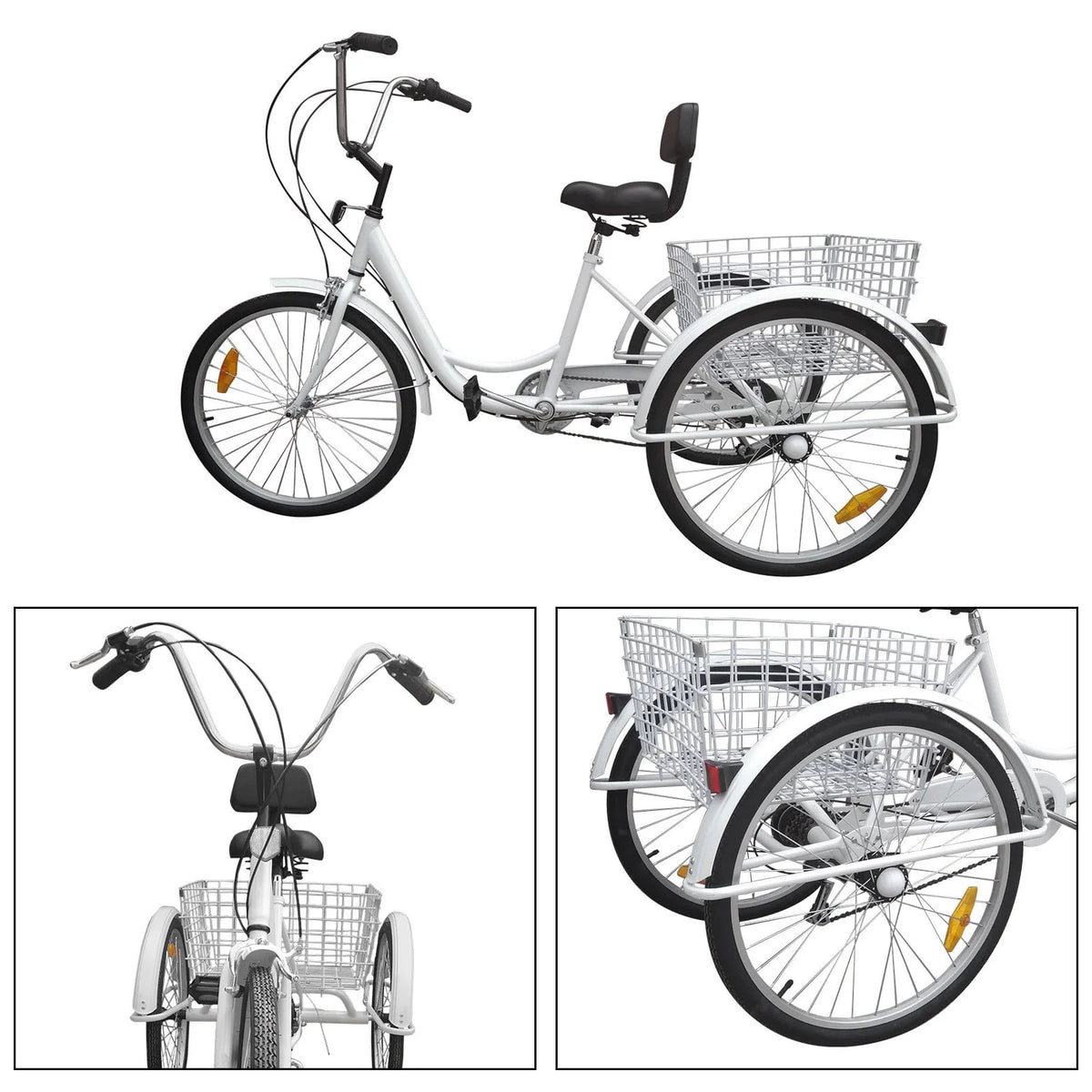 7-Speed Adult 3-Wheel Tricycle with Basket N783