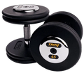 125 lb. Black Cast Iron Round Dumbbell Set B5070