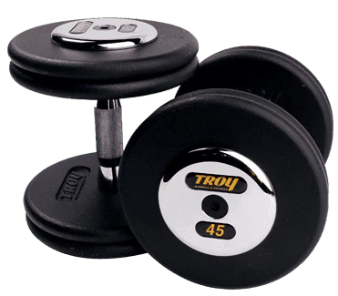 125 lb. Black Cast Iron Round Dumbbell Set B5070