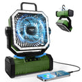 20000mAh Portable Camping Fan with Bluetooth Speaker O4490
