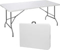 4ft White Plastic Folding Table Q2451