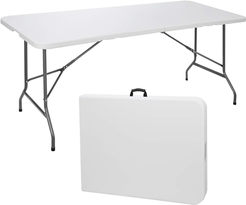 4ft White Plastic Folding Table Q2451