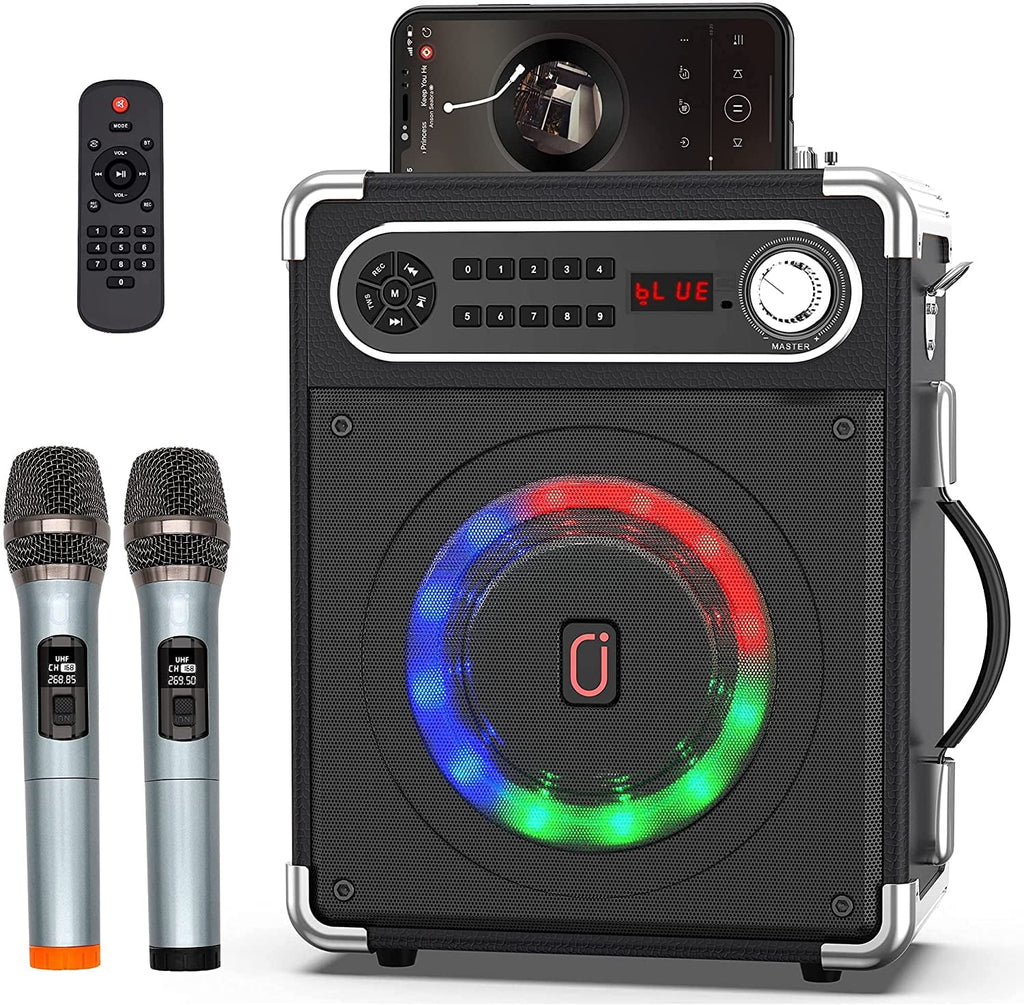 Bluetooth Karaoke Machine with 2 Microphones Q78263