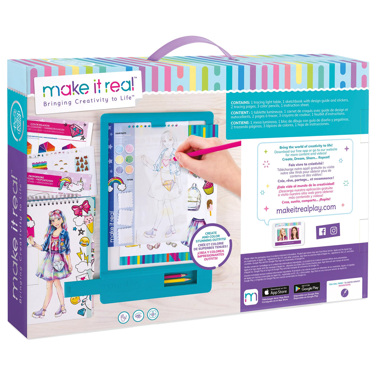 Fashion Design Tracing Light Table 8 Piece Kit D32748