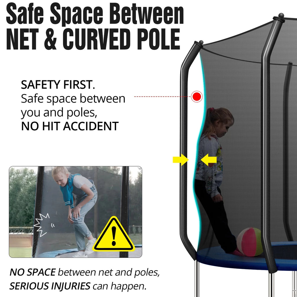 10FT Trampoline with Enclosure Net and Ladder M4774