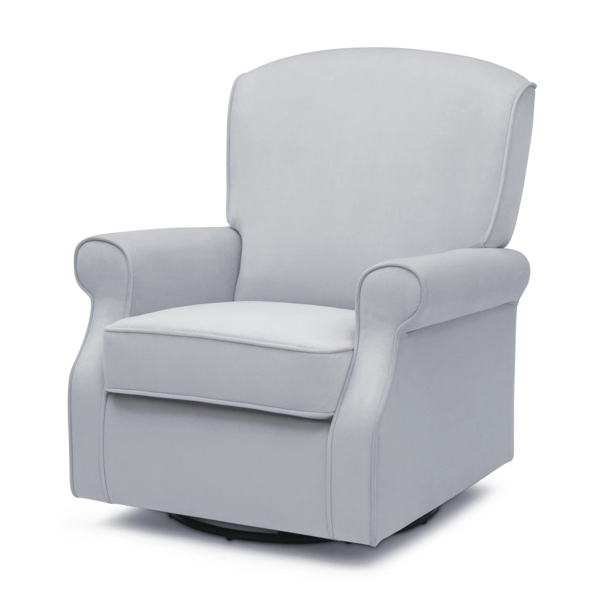Dolphin Grey Velvet Swivel Rocker Chair N897850