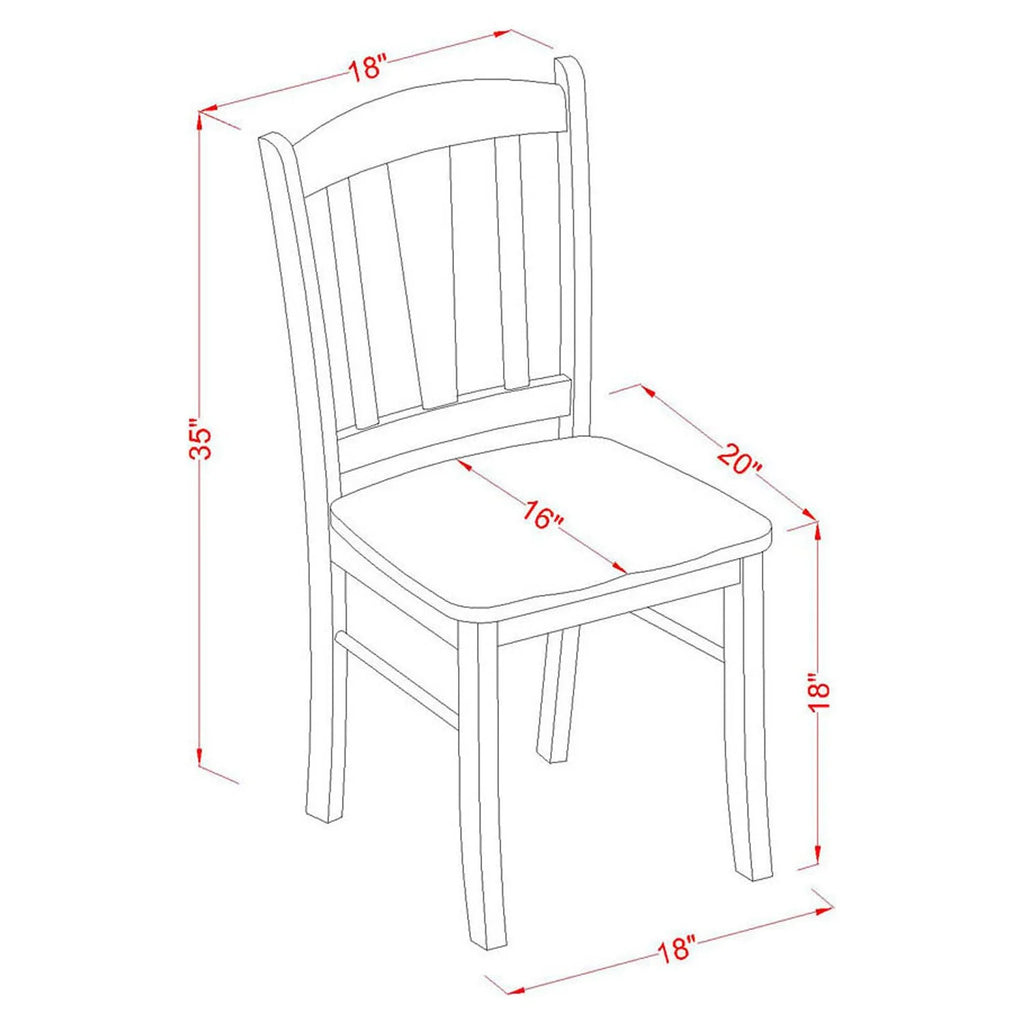 Dining Room Chair with Wood Seat Set Of 2 G1990