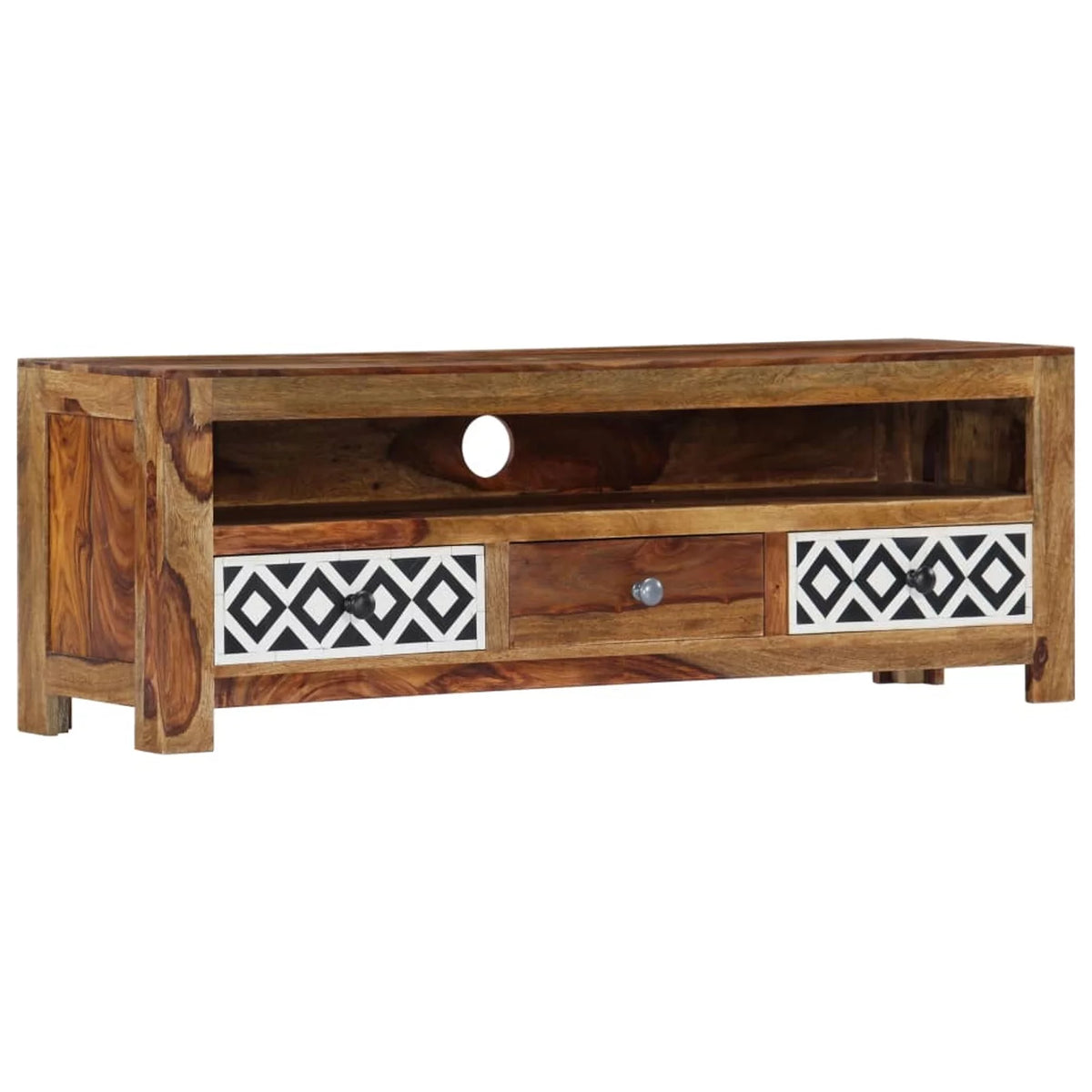 Sheesham Wood TV Stand with 3 Drawers U800