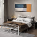 Queen Size Metal Bed Frame With Headboard And Footboard Z162