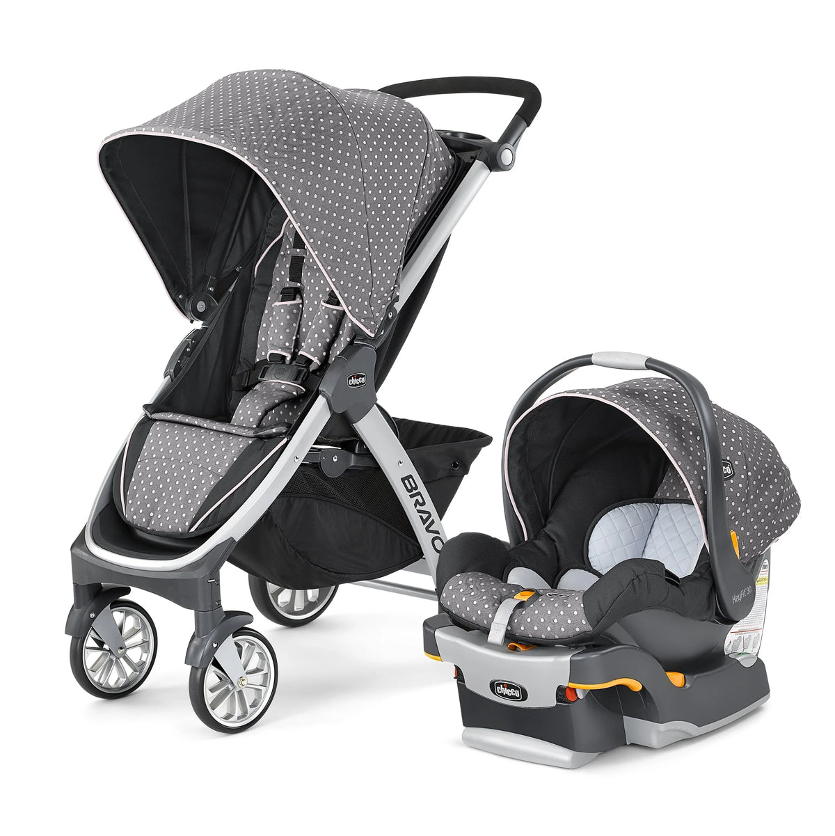 Black Stroller with Infant Car Seat C747