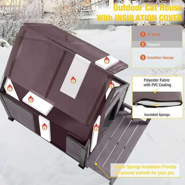 Insulated Large Dog House with Liner Y849