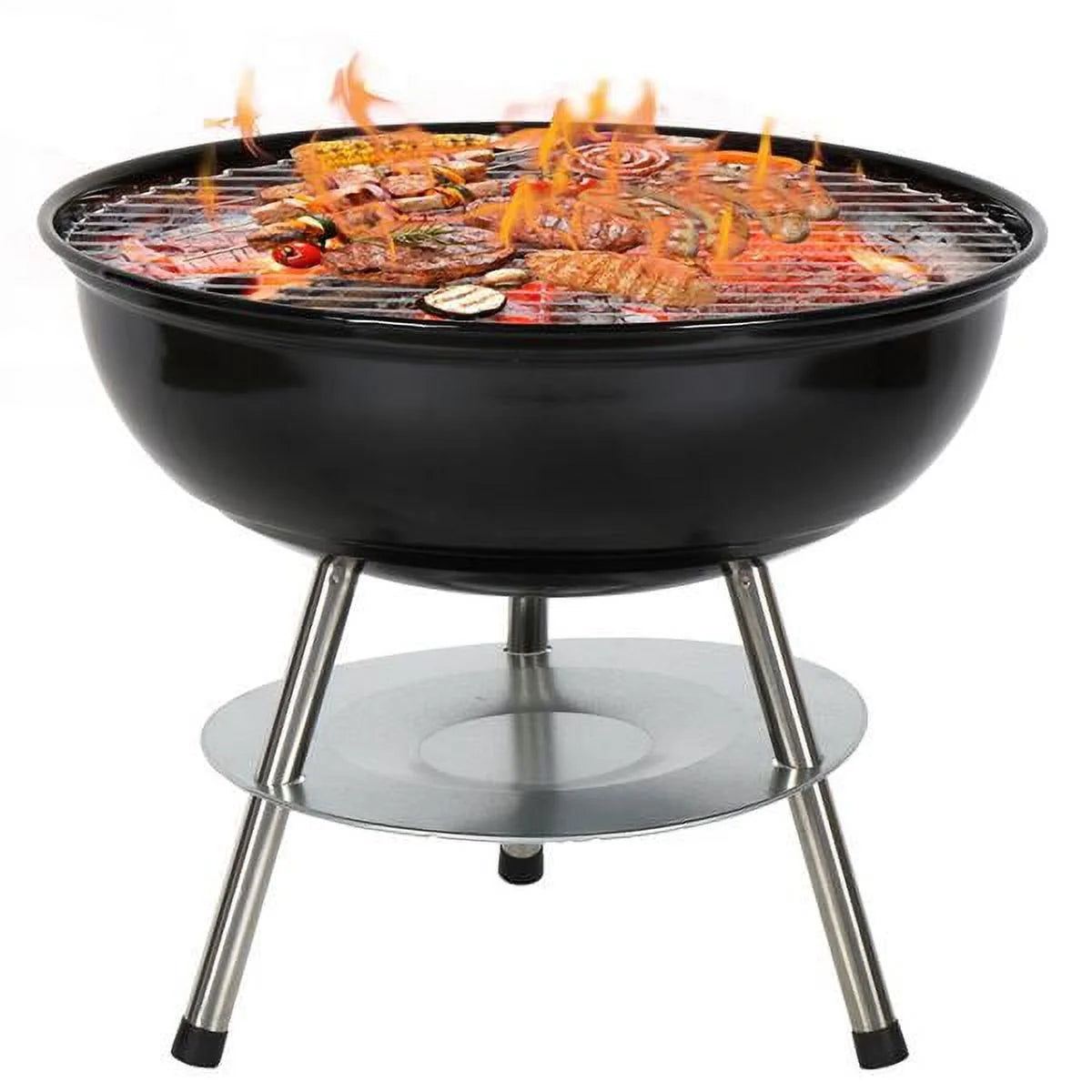 14-Inch Portable Charcoal Grill with Lid H23531
