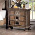 Rustic 3 Drawer Solid Wood Nightstand K15420